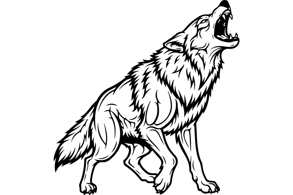 Premium Alpha Wolf Illustration, an Animal Illustration by Designer_Momina (Photo 5 of 18)