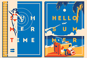 8 Summer Posters & Badge #1, a Decorative Illustration by Alexander Baidin (Thumbnail 5 of 6)