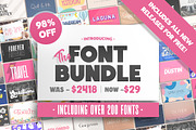 The HUGE Font Bundle (98% OFF) SALE, a Sans Serif Font by Salt & Pepper Designs (Thumbnail 1 of 185)
