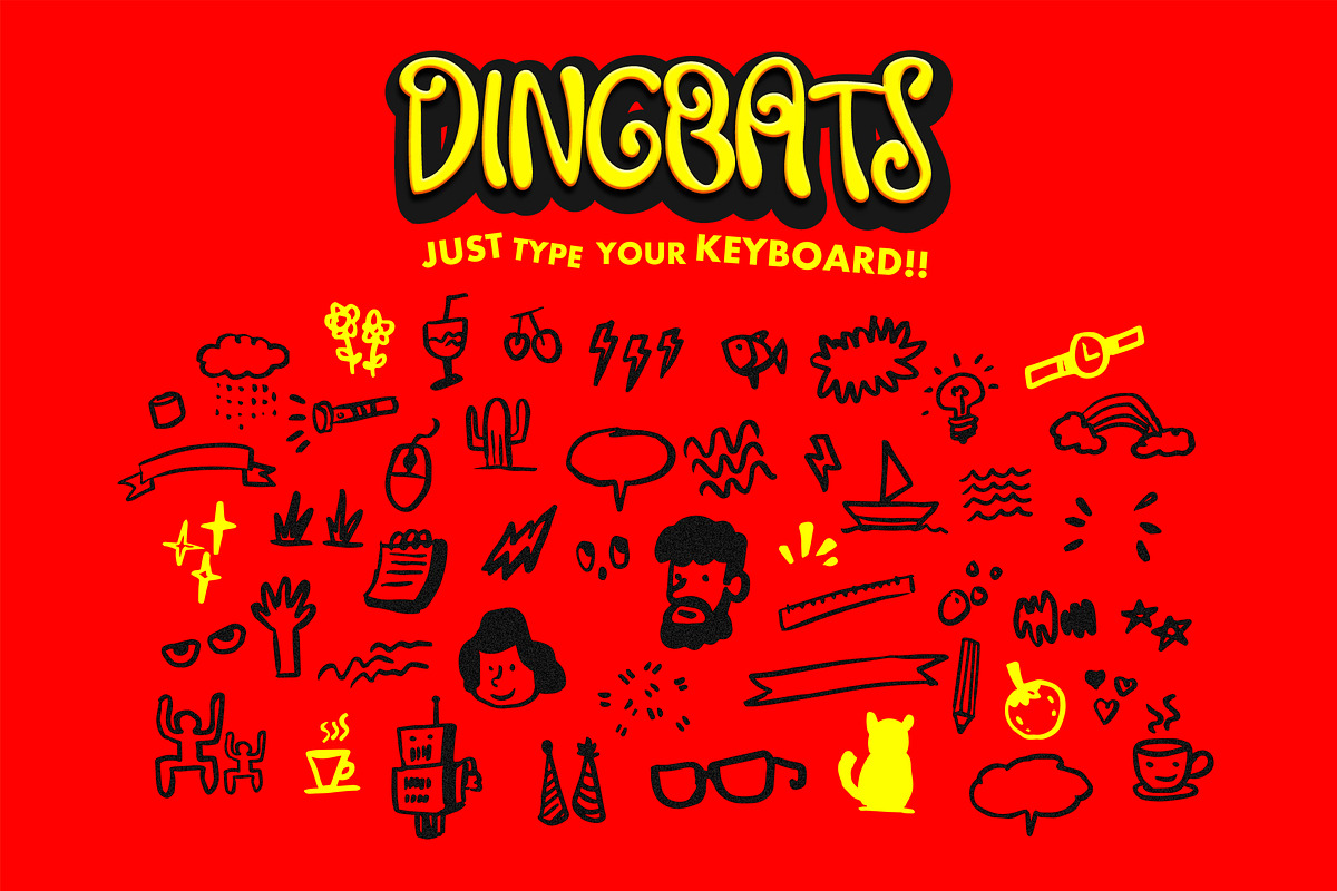 Swaylea | Layered Font + Dingbats preview 4