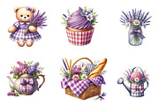 Spring Purple Gingham Clipart Bundle, an Illustration by CreationArt (Thumbnail 5 of 5)