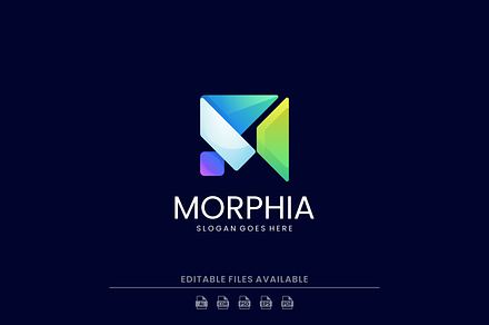 Gradient Modern Lettermark "M" Logo