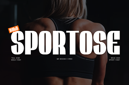 Sportose - Gym Sport & Tall Font, a Sans Serif Font by QR Design Studio