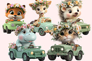 Baby Animals Clipart PNG Bundle, a Graphic by M9 Design (Thumbnail 3 of 7)