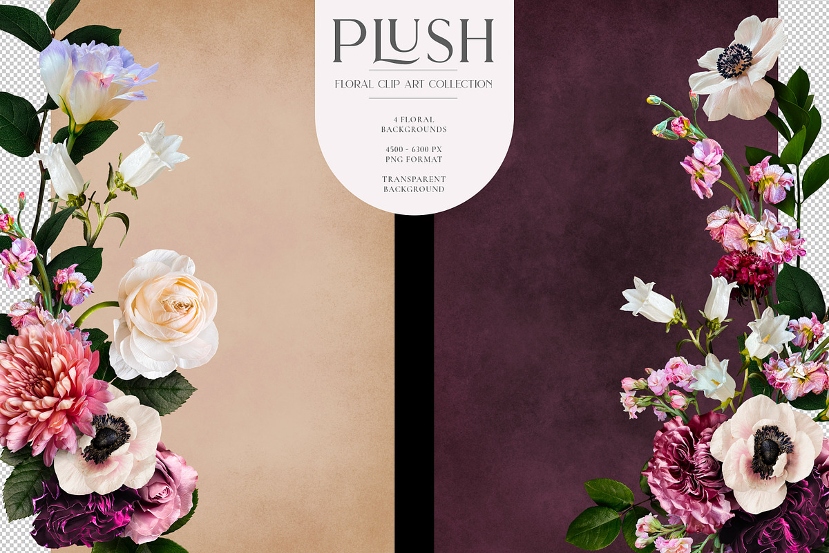 Plush Floral Clip Art, an Object Graphic by Eclectic Anthology (Photo 16 of 19)