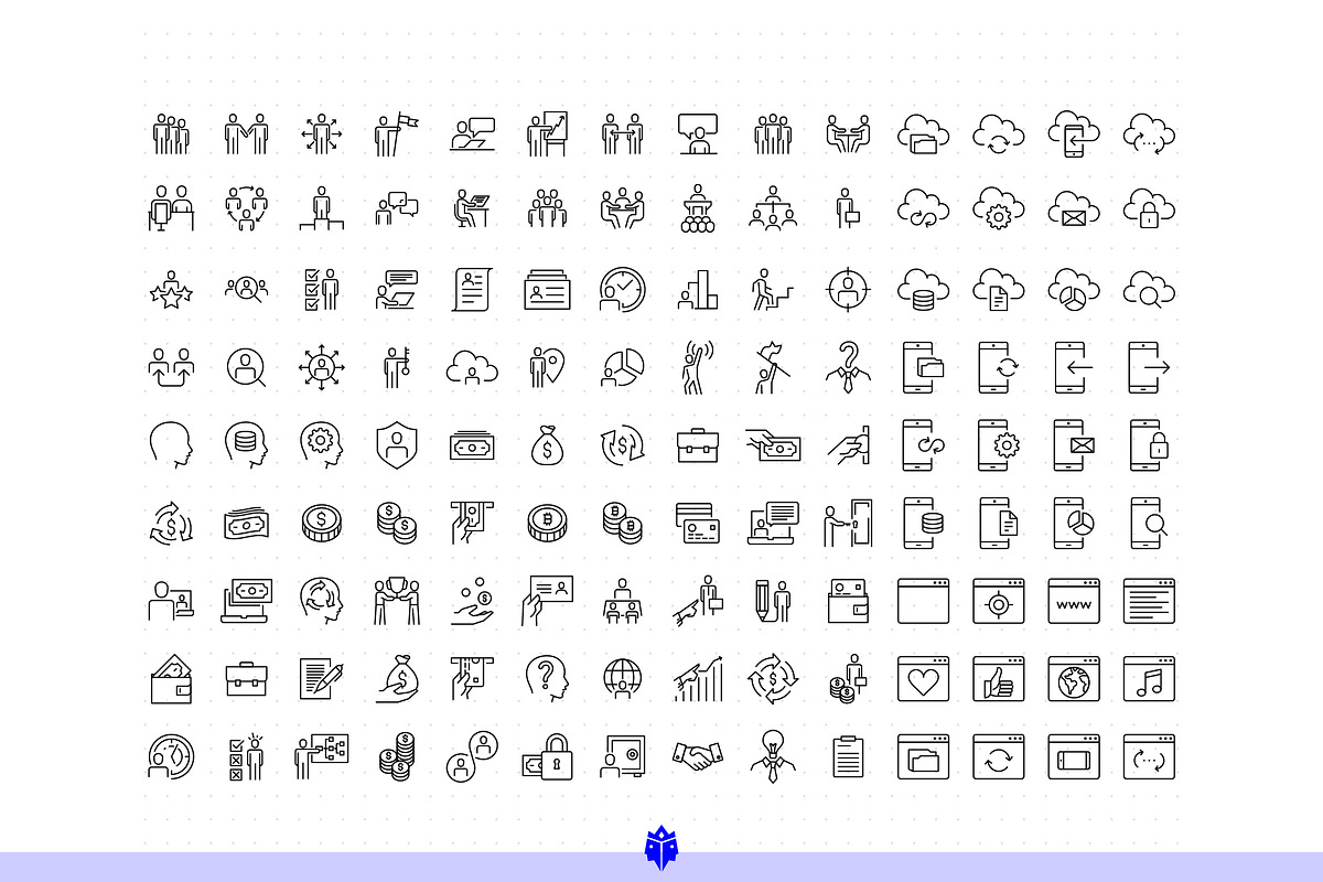 Business Icon Set, an Outline Icon by Pathlord (Photo 5 of 10)