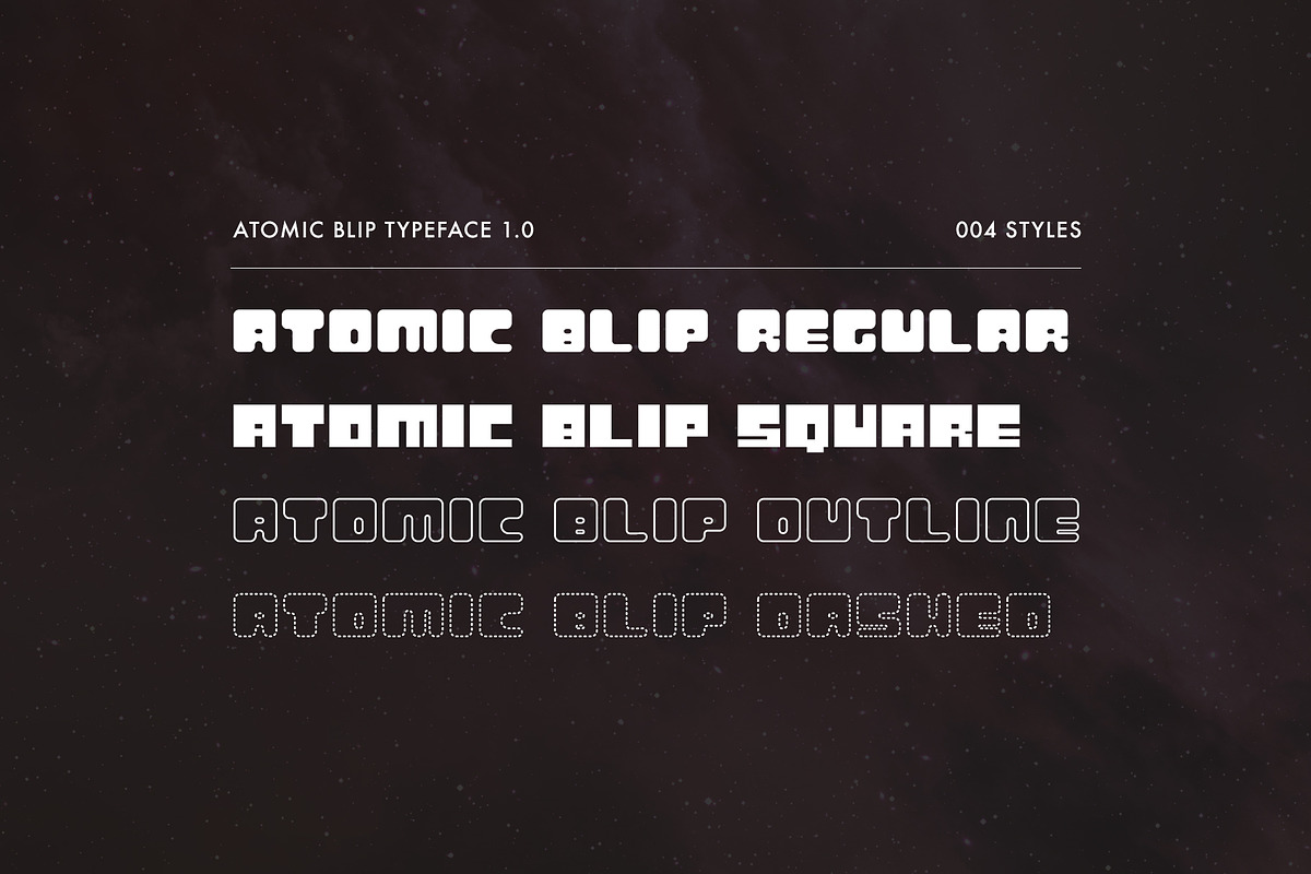 Atomic Blip | Font of the Future! preview 2