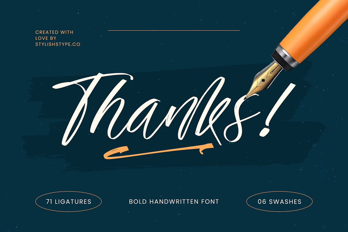 The Newyork Bold Handwritten Font, a Script Font by stylishtype.co (Photo 20 of 20)