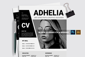 Black Glasses CV & Resume