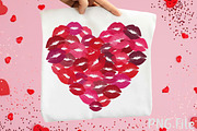 Valentine Love Kiss Sublimation Png, a Seasonal Illustration by YA Design (Thumbnail 1 of 4)