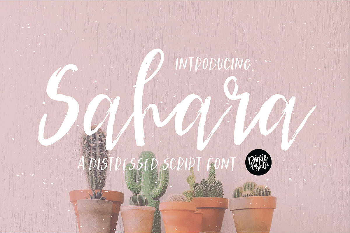 SAHARA a Distressed Script Font