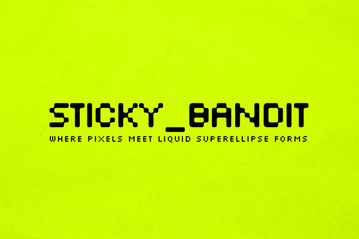 Sticky Bandit Font, a Sans Serif Font by Alex Blogoodf (Photo 1 of 9)