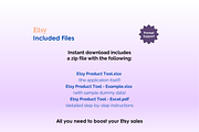 Etsy Product Tool - Excel, an App Template by Ardent Workshop (Thumbnail 3 of 5)