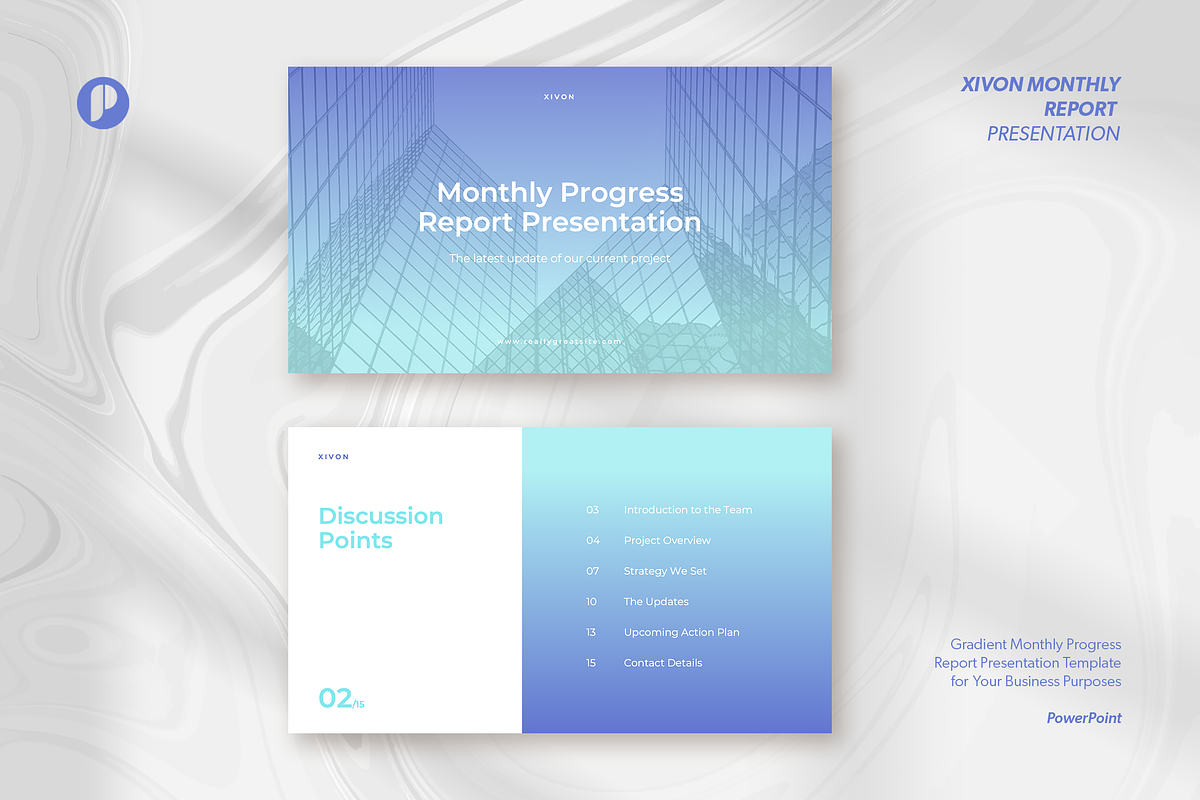 Monthly progress report presentation, a Presentation Template by peterdraw (Photo 1 of 8)
