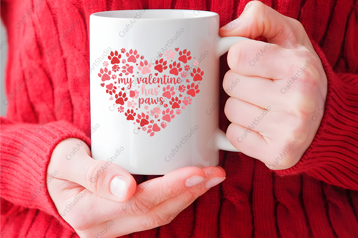 Valentine Paws PNG, an Illustration by CraftArtStudio (Photo 3 of 4)