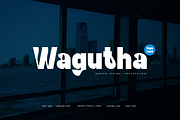 Wagutha - Corporate Logo Font, a Sans Serif Font by Iqsiart Studio (Thumbnail 1 of 7)