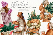 Watercolor winter fashion girls, a Person Illustration by CrystalinaShop (Thumbnail 1 of 2)
