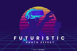 Futuristic Photo Effect Psd