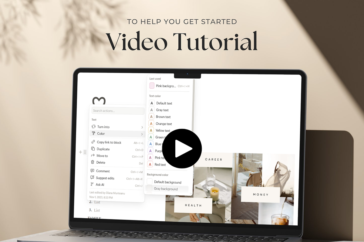 2026 Notion Planner Template, a Templates & Theme by AestheticOrganizer (Photo 5 of 10)