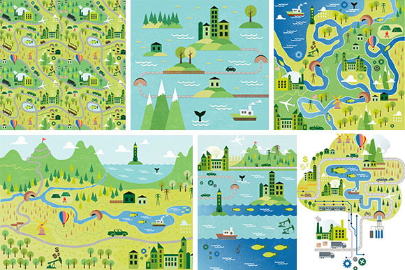 Cartoon map, an Illustration by Moloko88