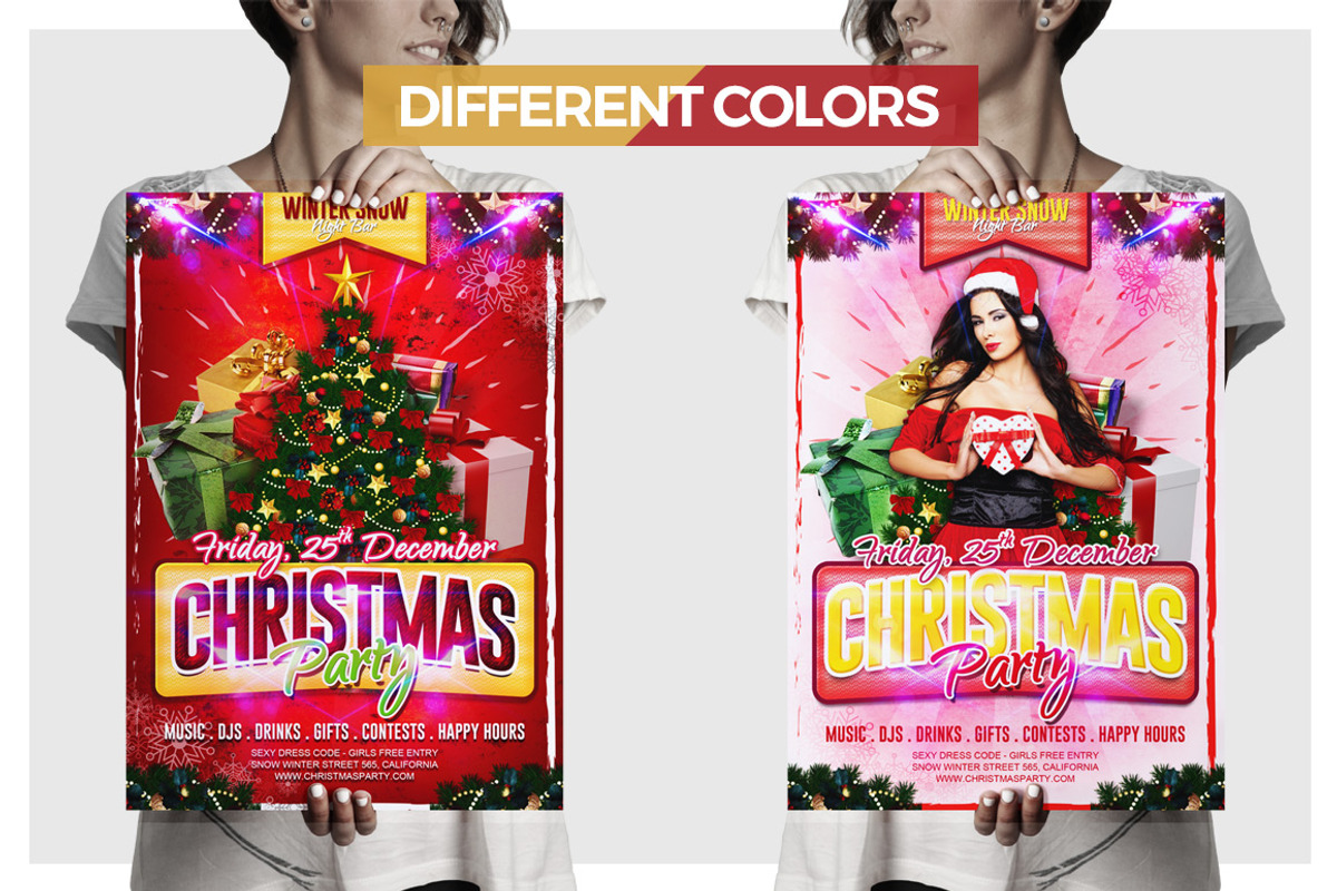 Christmas Party Flyer Template, a Flyer Template by HollyMolly! (Photo 2 of 5)