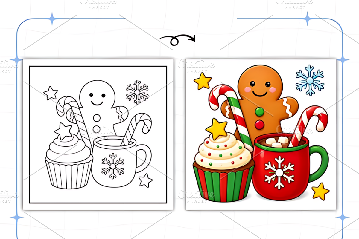 Cozy Christmas Closeups Coloring, a Seasonal Illustration by Design Station (Photo 2 of 8)
