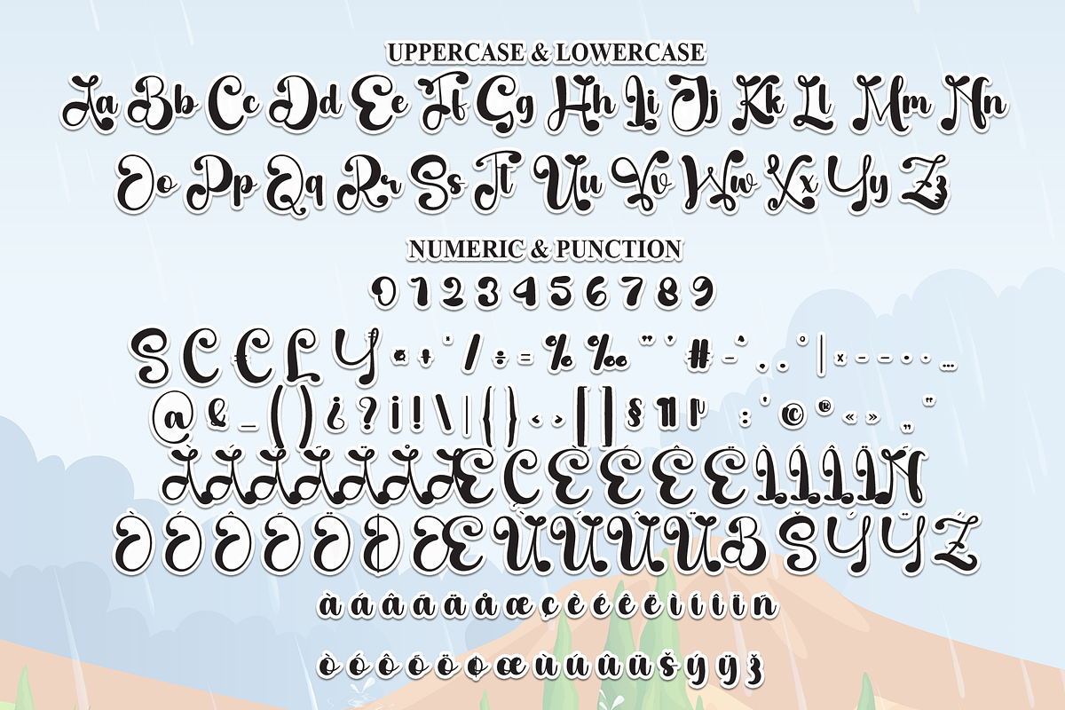Rain | Script Font, a Handwritten Font by Scratchones (Photo 7 of 9)