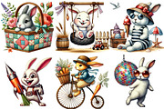 Cute Bunny Clipart Bunny Png Rabbit, an Illustration by Sublimation Artist (Thumbnail 2 of 6)