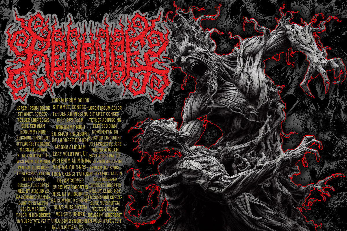 Dread Death Metal Font, a Blackletter Font by Fonday Studio (Photo 8 of 11)