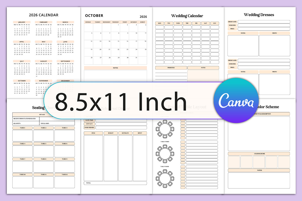 2025-26 Wedding Planner, a Stationery Template by Designmela01 (Photo 3 of 4)