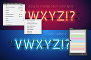 Red Glowing Neon Type, a Decorative Illustration by Voysla's Shop (Thumbnail 4 of 5)