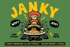 Janky Sans Wonky All Caps Font