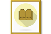 Modern Vector Flat Icon With Book in, an Outline Icon by FineArtStudio (Thumbnail 2 of 3)