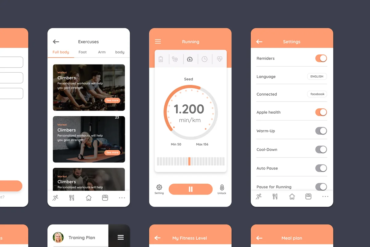 Cafit - Fitness & Workout App Design, an App Template by Capi Product (Photo 4 of 4)