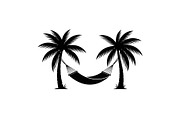 Palm Tree Hammock Silhouette Bundle, an Object Graphic by jahid234 (Thumbnail 17 of 30)