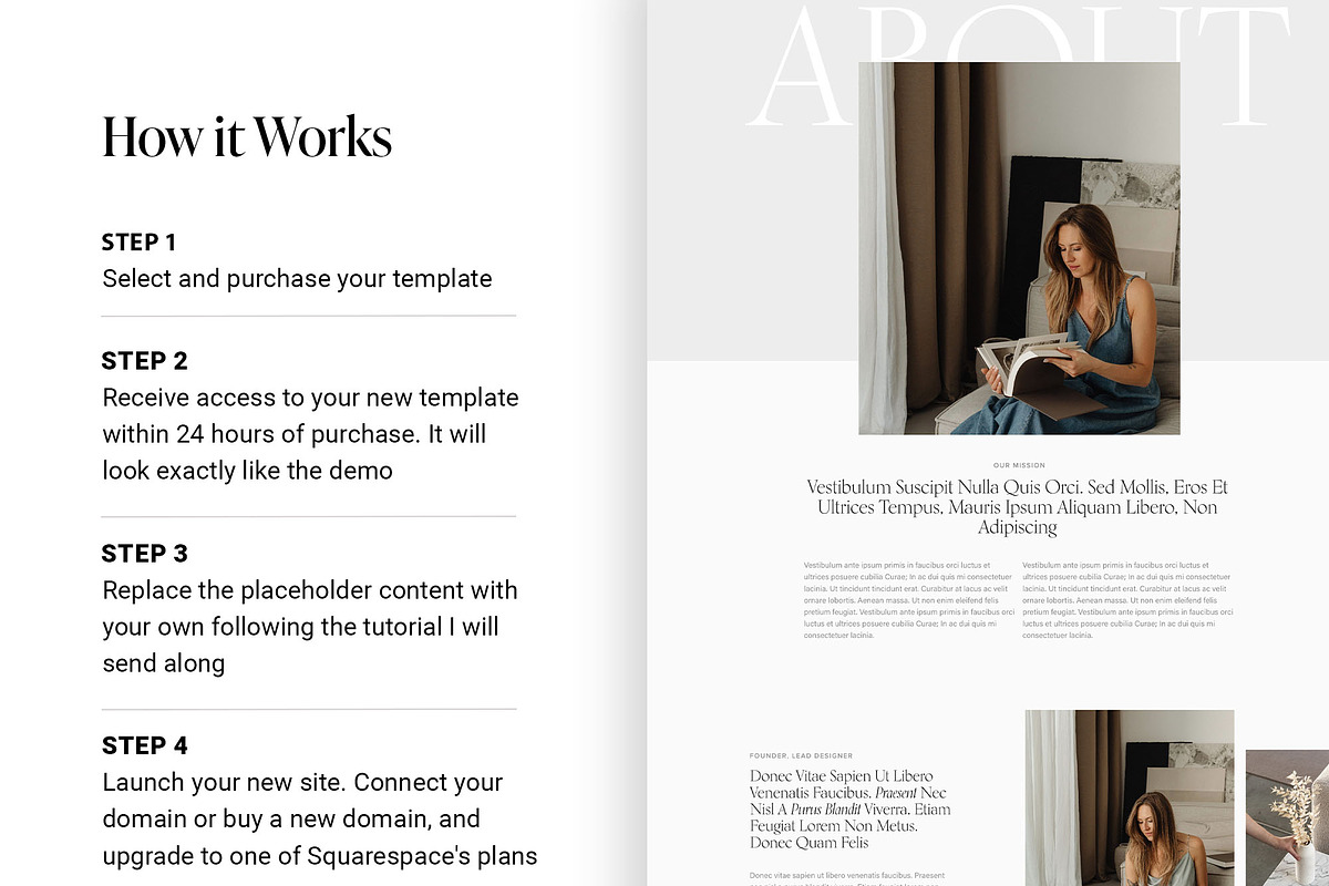 Portfolio Squarespace 7.1 Template, a Websites & App Template by Kseniia_Design (Photo 4 of 8)
