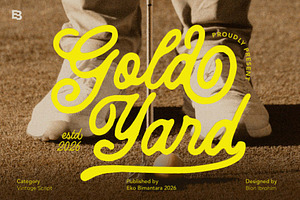 Gold Yard; Vintage Script