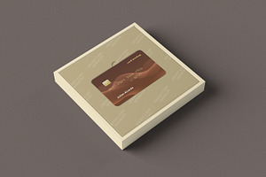 Credit Card With Box Mockups