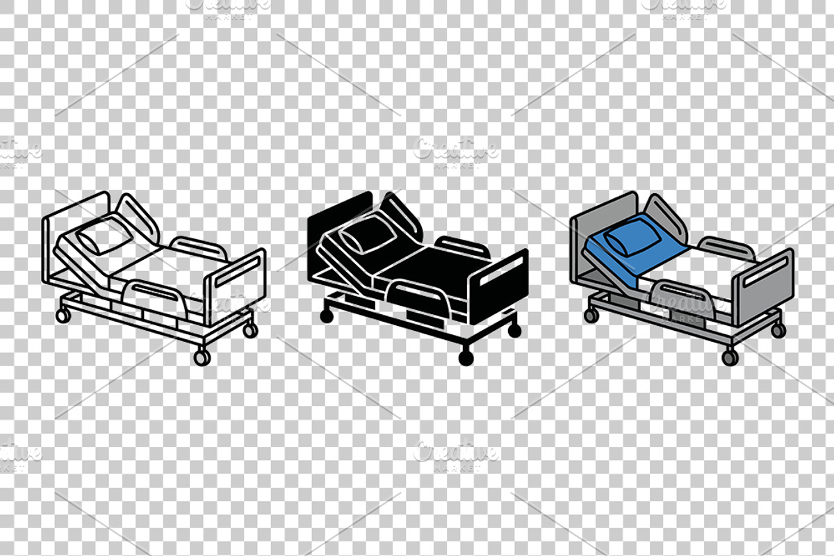 Hospital Bed Vector Icon Pack, an Object Graphic by Artonix (Photo 3 of 3)