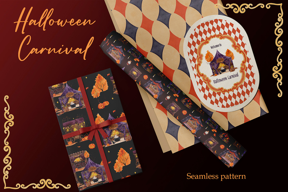 Watercolor Halloween Carnival, an Object Graphic by ma_i_vi (Photo 6 of 10)