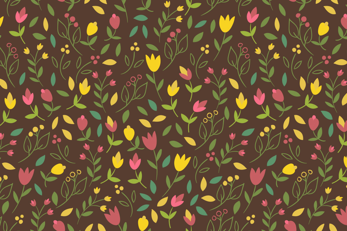 Hand Drawn Seamless Floral Pattern, a Pattern Graphic by wowpatterns (Photo 2 of 4)