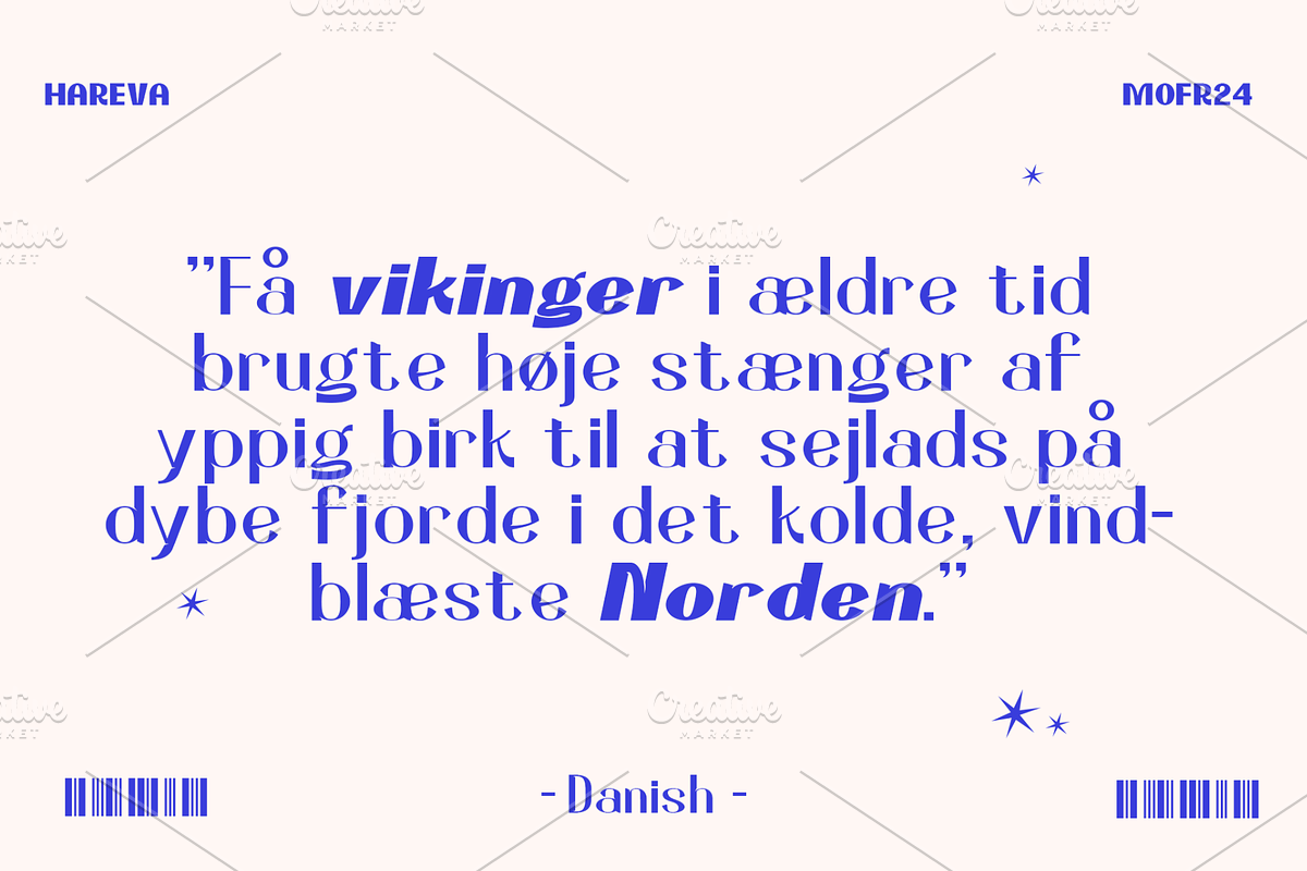 Hareva - Sleek Retro Sans, a Sans Serif Font by Mofr 24 (Photo 4 of 15)