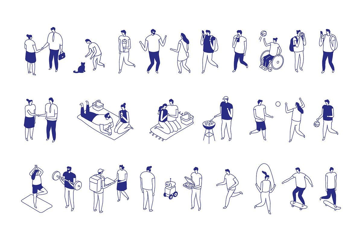 150+ Isometric Line People Set, a Person Illustration by Vector_Art (Photo 4 of 16)