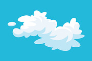 Cartoon clouds. Abstract white, an Object Illustration by Things for designers (Thumbnail 2 of 3)