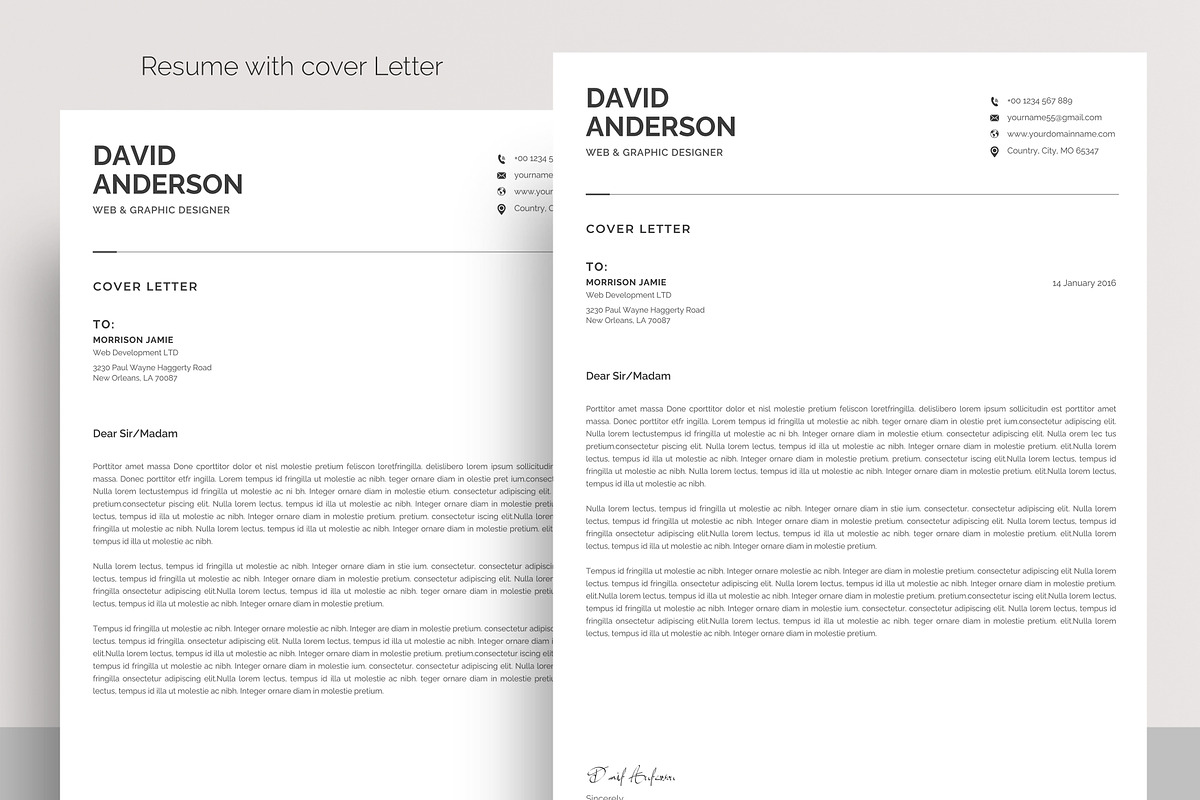 Word & Canva Resume Template, a Resume Template by CreativeZoom (Photo 2 of 8)
