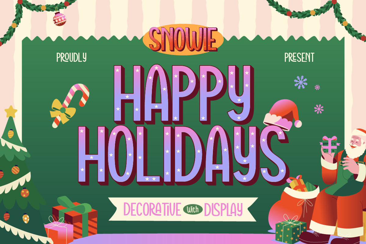 Snowie - Playful Christmas Display, a Sans Serif Font by Artisan Themes (Photo 12 of 12)