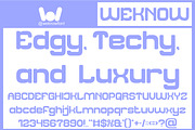 Futuristic Clean font, a Sans Serif Font by weknow (Thumbnail 2 of 8)