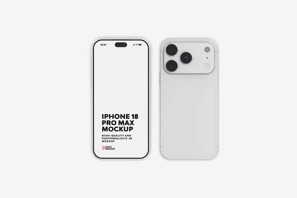 iPhone 18 Pro Max Mockup, an iPhone Mockup by UnicDesign (Photo 7 of 10)