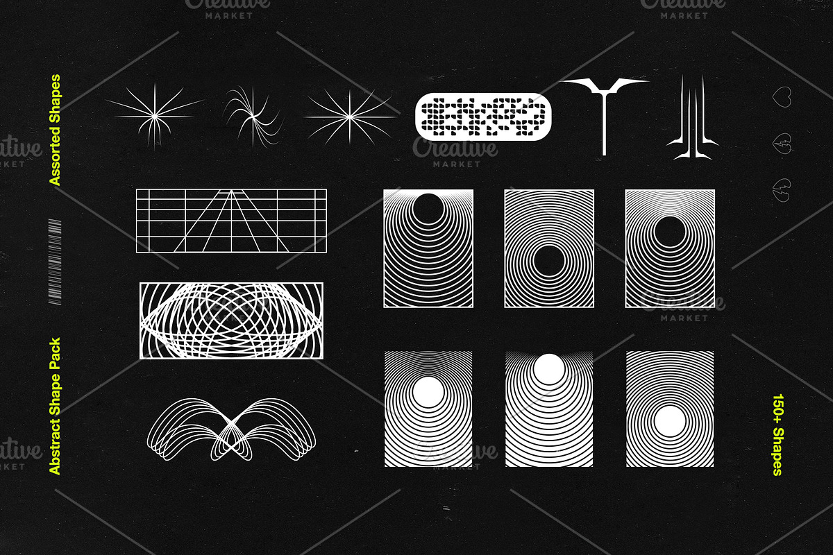 Abstract Shape Pack | 150+ Icons!, an Object Graphic by Mad Supply (Photo 10 of 11)