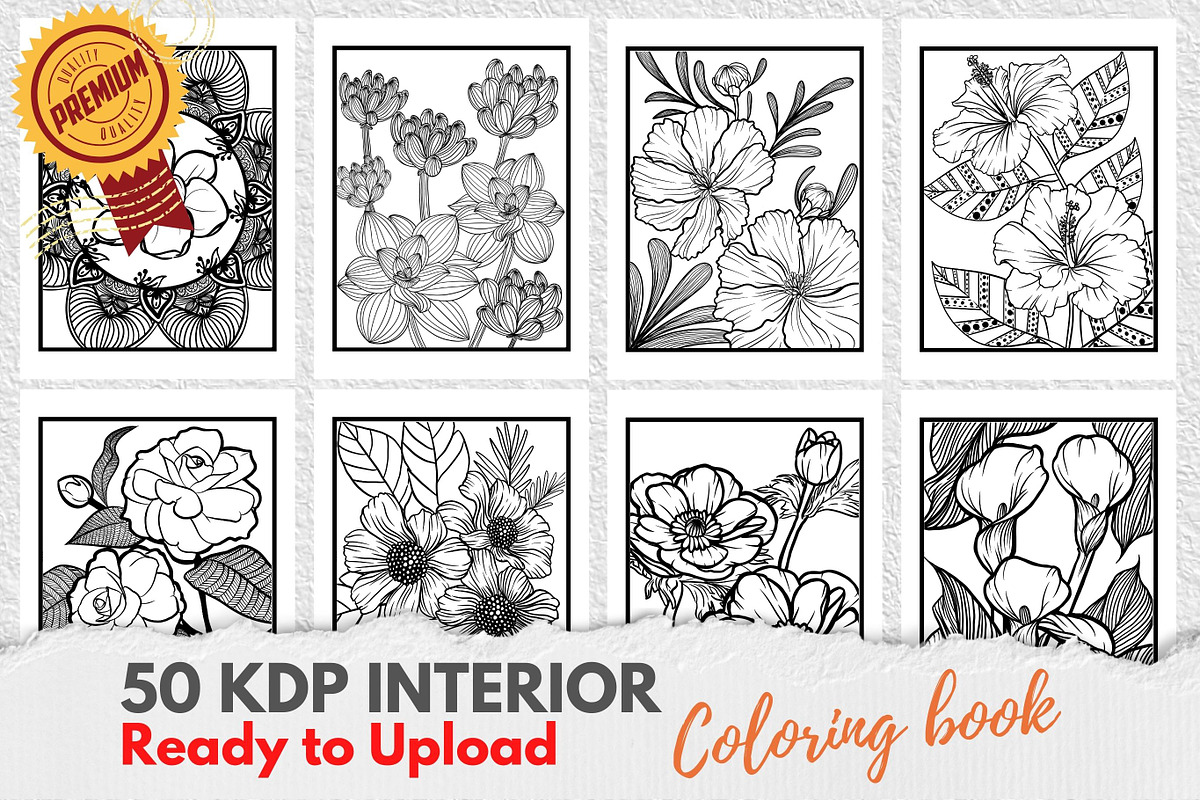 KDP Interiors, Flower Coloring Book, an Illustration by Jaboor Magics (Photo 3 of 5)